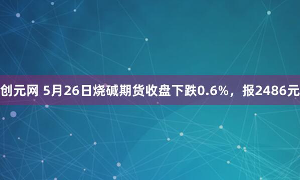 创元网 5月26日烧碱期货收盘下跌0.6%，报2486元