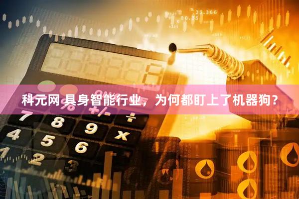 科元网 具身智能行业，为何都盯上了机器狗？