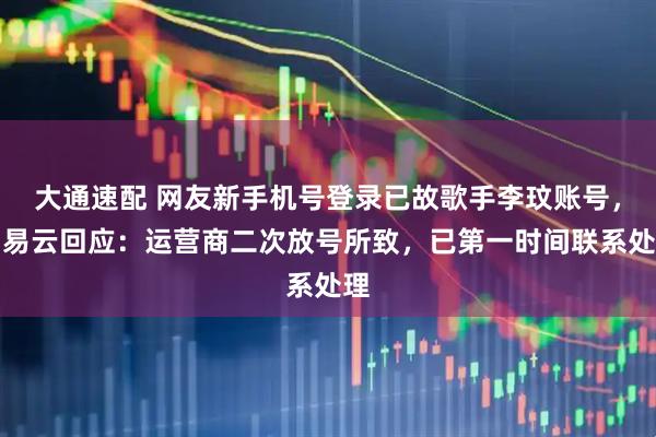 大通速配 网友新手机号登录已故歌手李玟账号，网易云回应：运营商二次放号所致，已第一时间联系处理